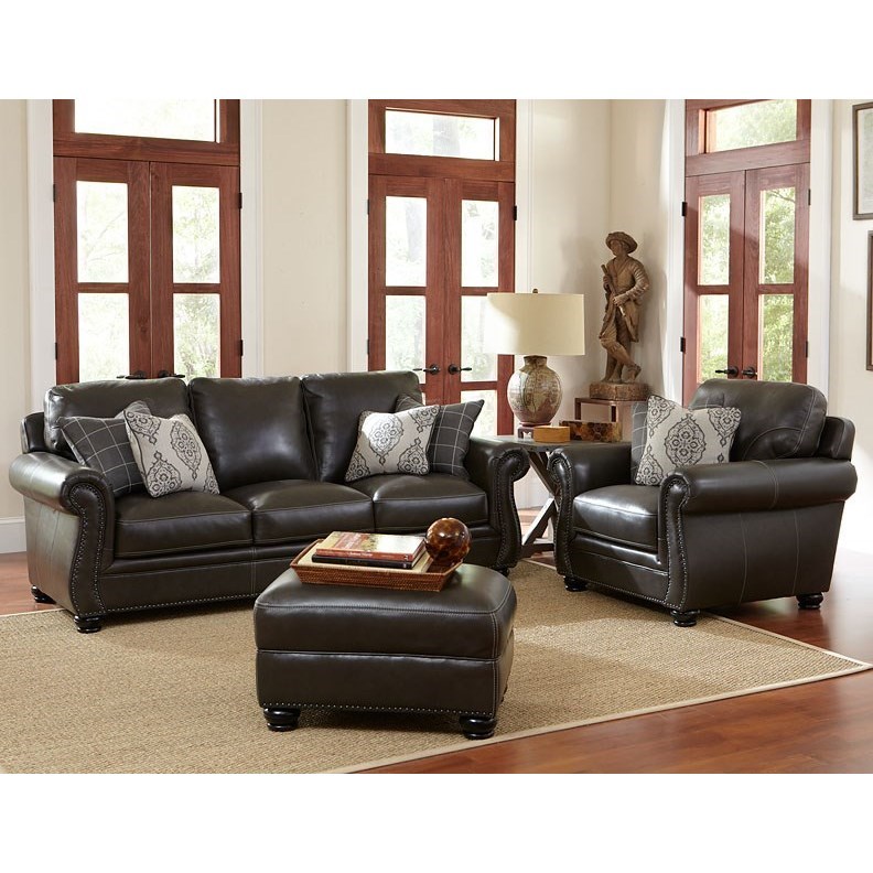 Simon Li H044 H044 30 1D AA0G 5R Traditional Sofa with Nailhead
